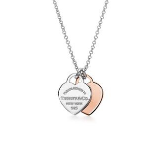 Tiffany’s Double Heart Tag Pendant (Rose Gold)